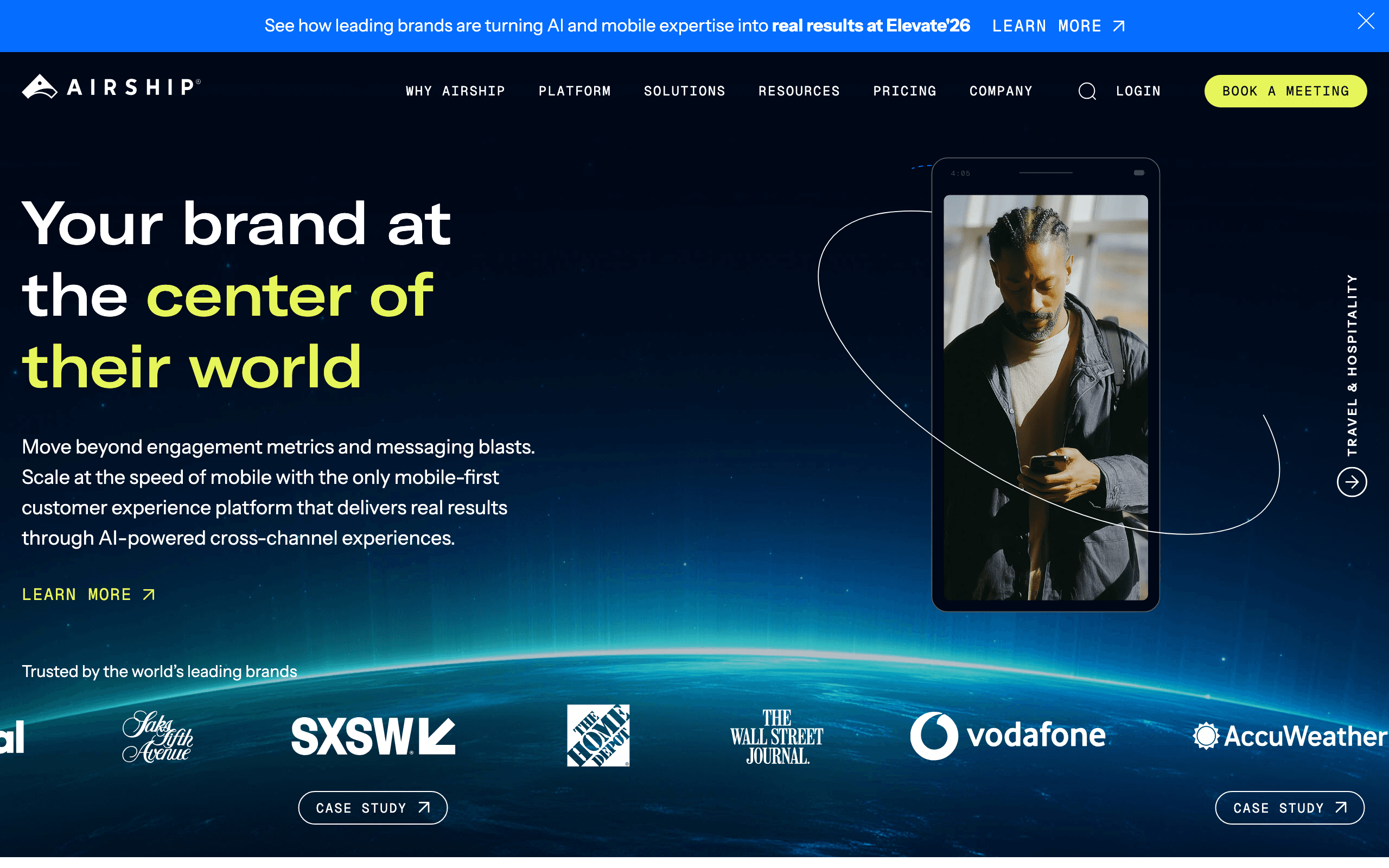 Airship landing page screenshot