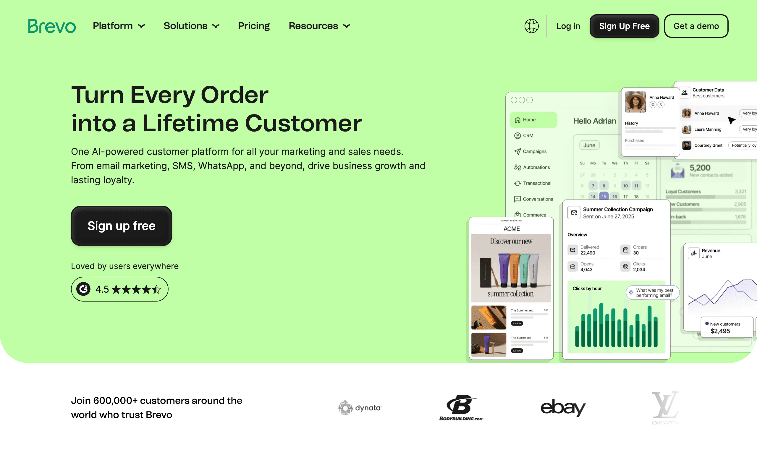 Brevo landing page screenshot