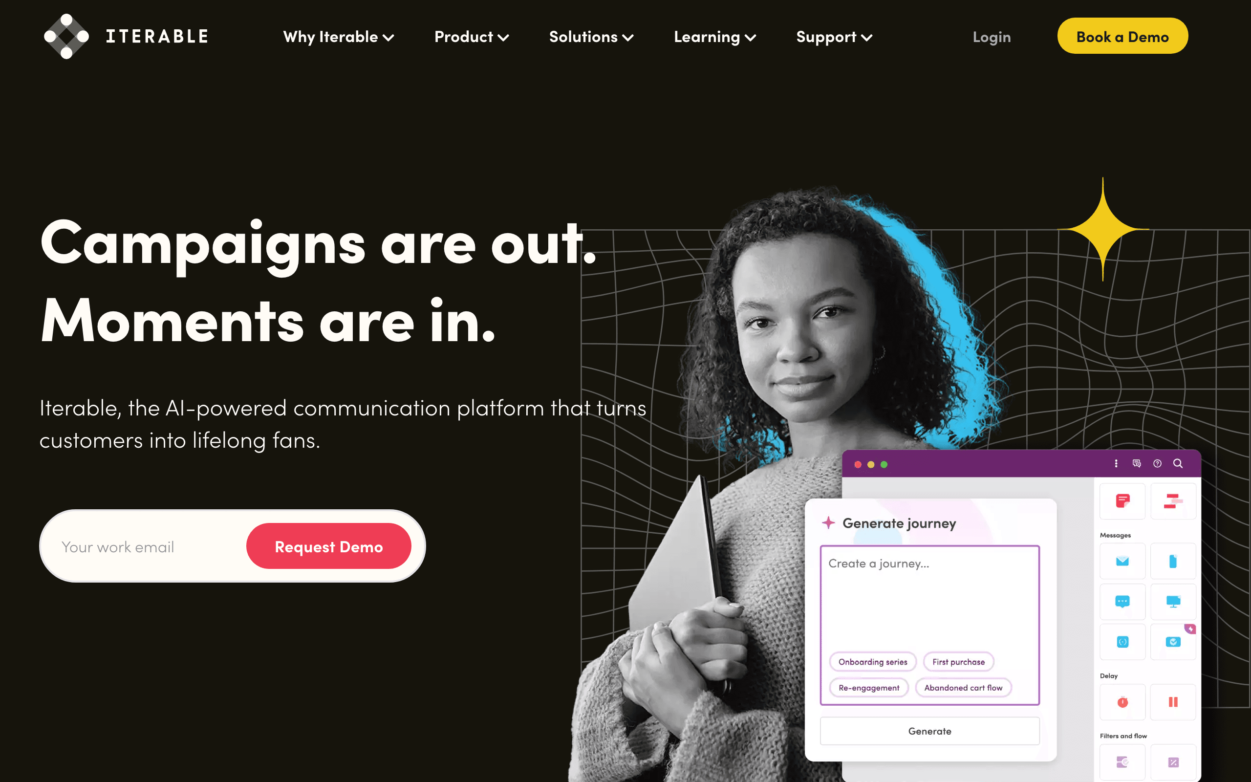 Iterable landing page screenshot