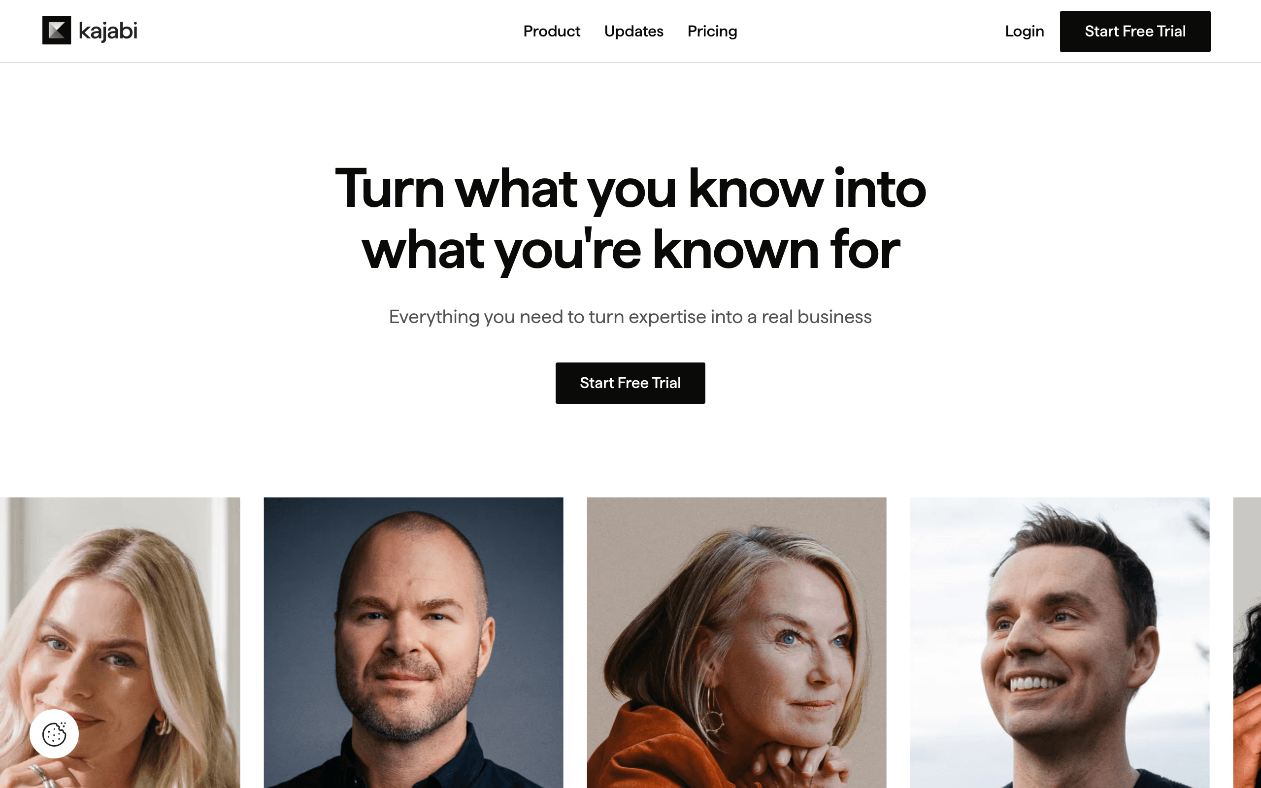Kajabi landing page screenshot