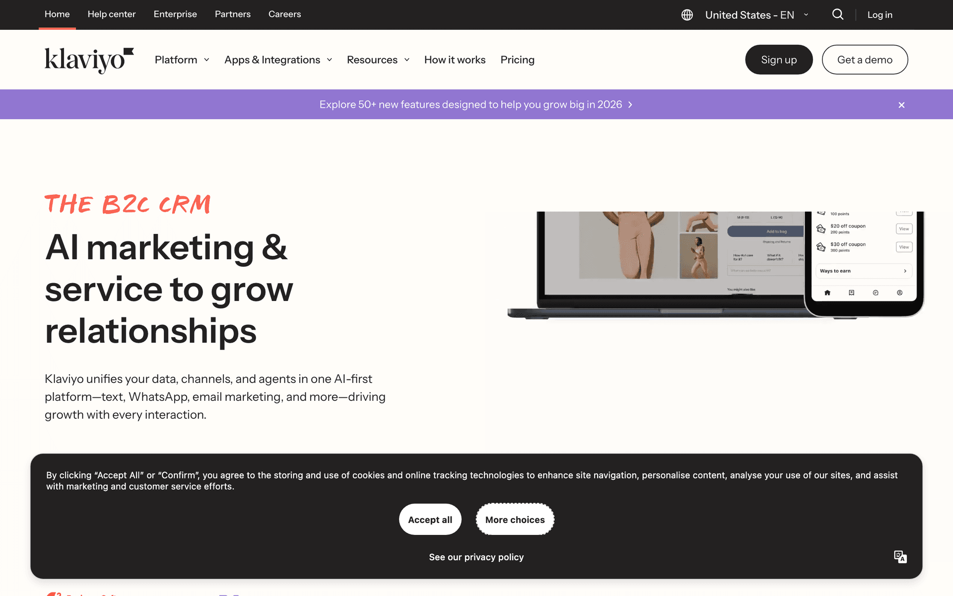 Klaviyo dashboard screenshot