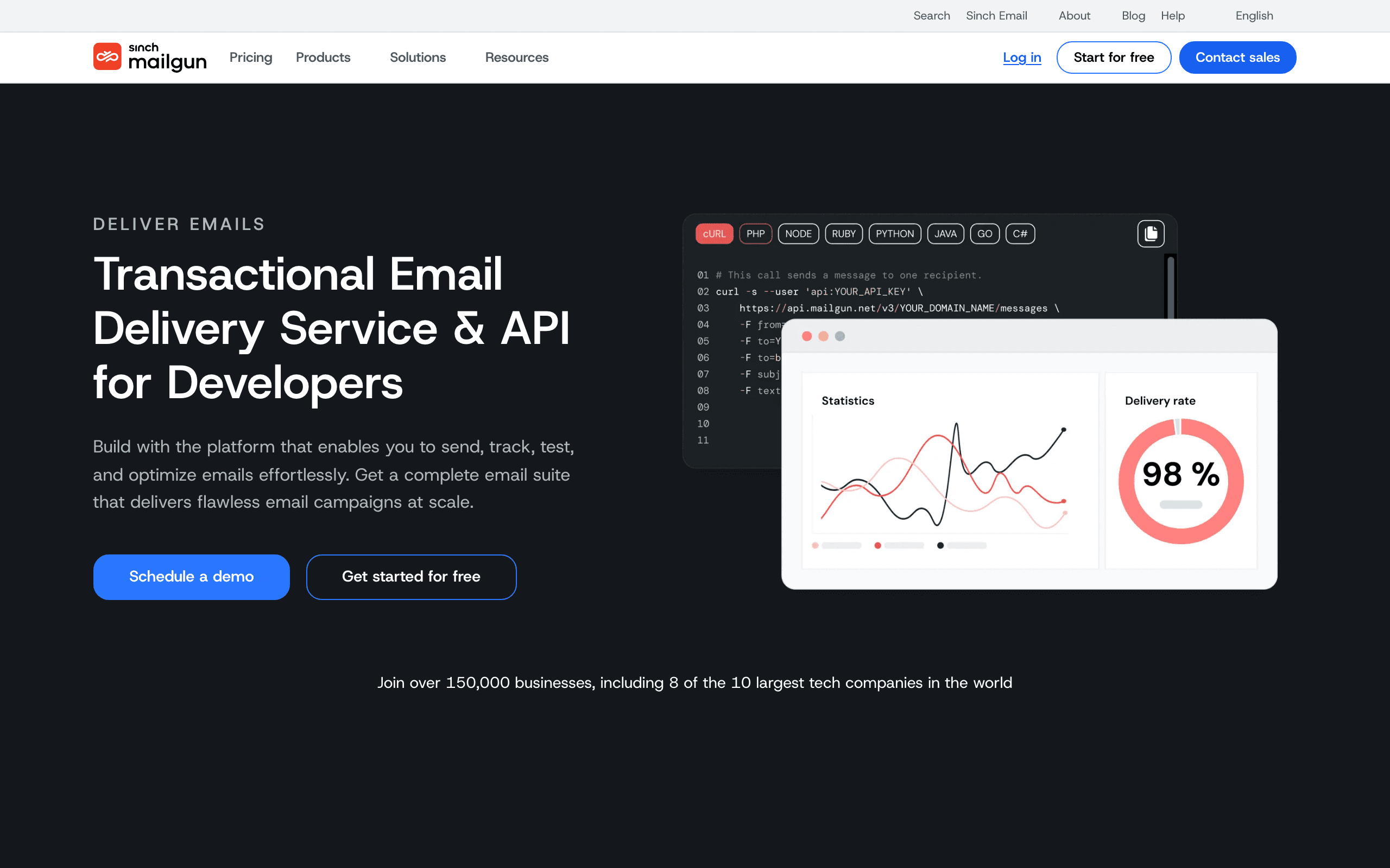 Mailgun screenshot