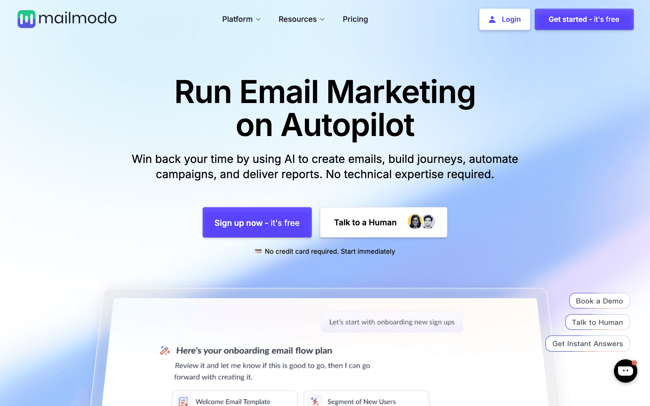 Mailmodo screenshot