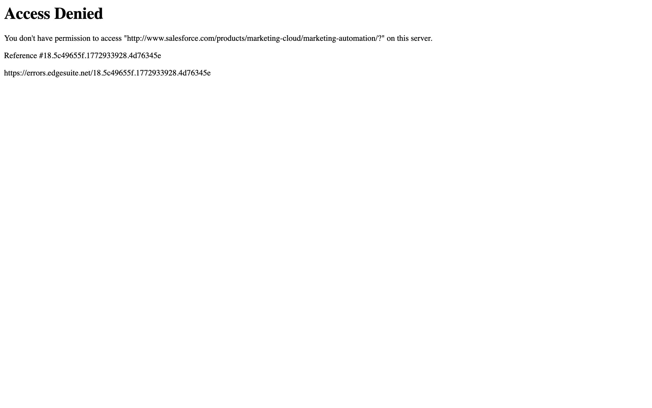 Salesforce Pardot landing page screenshot