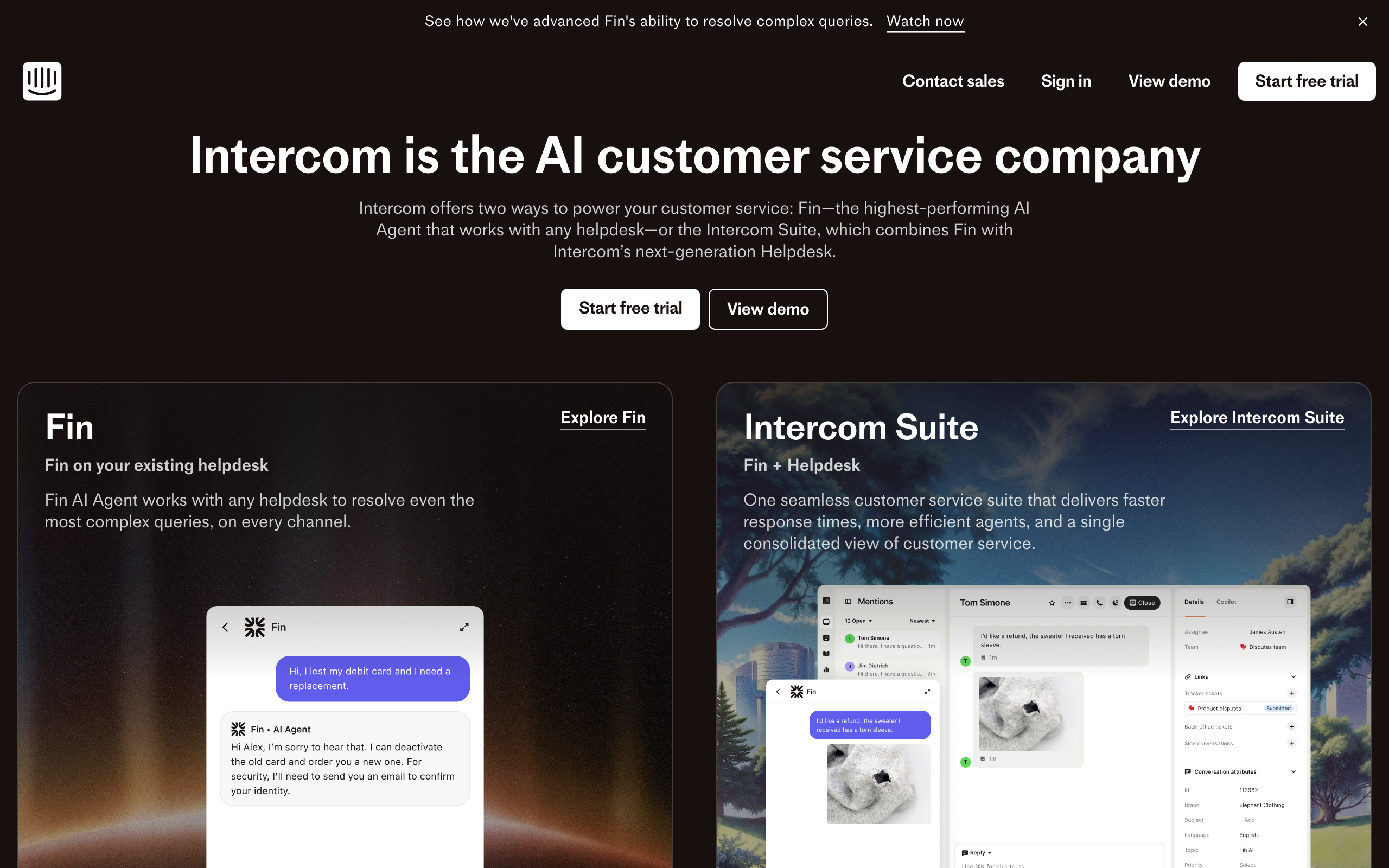 Intercom screenshot