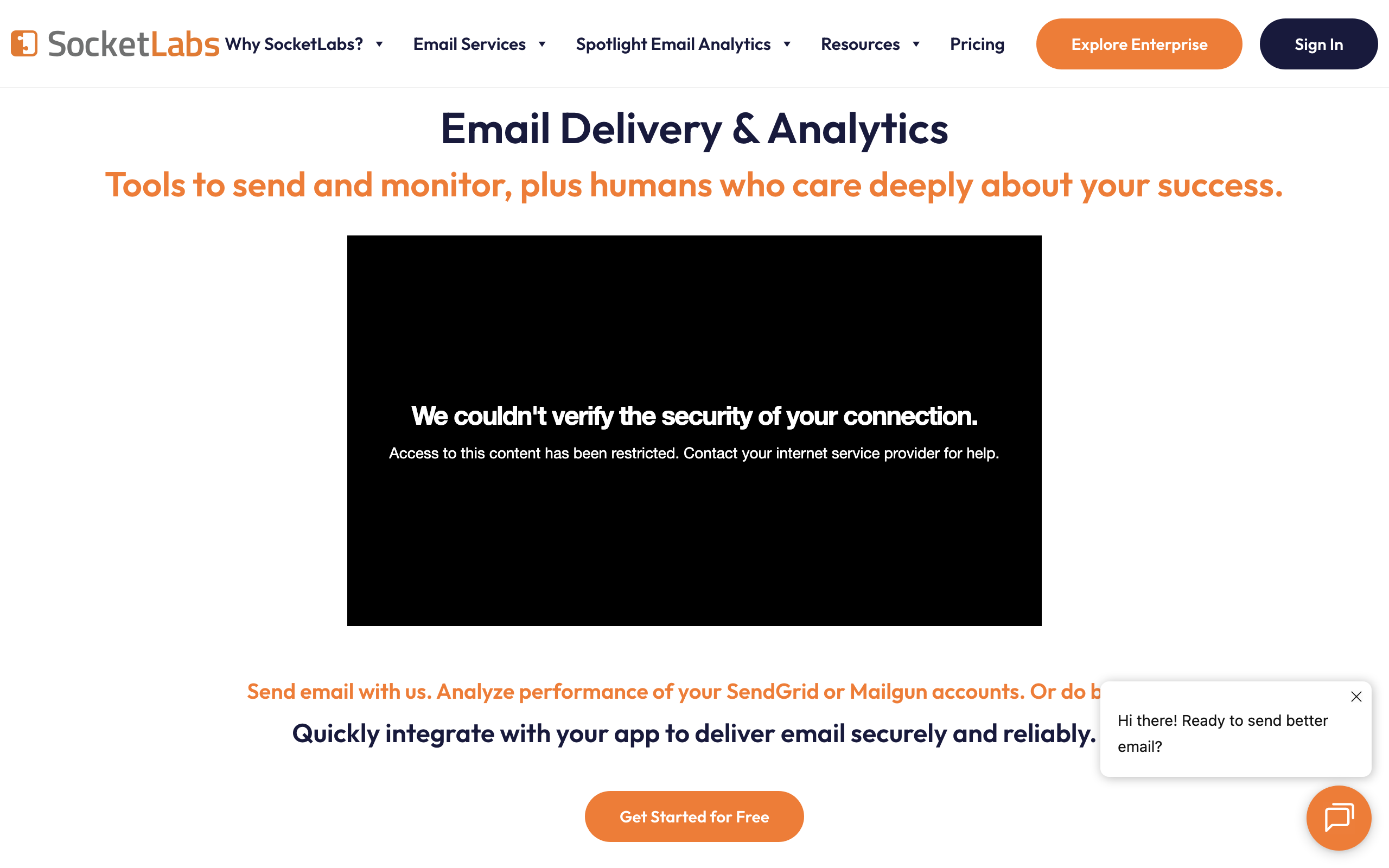SocketLabs screenshot