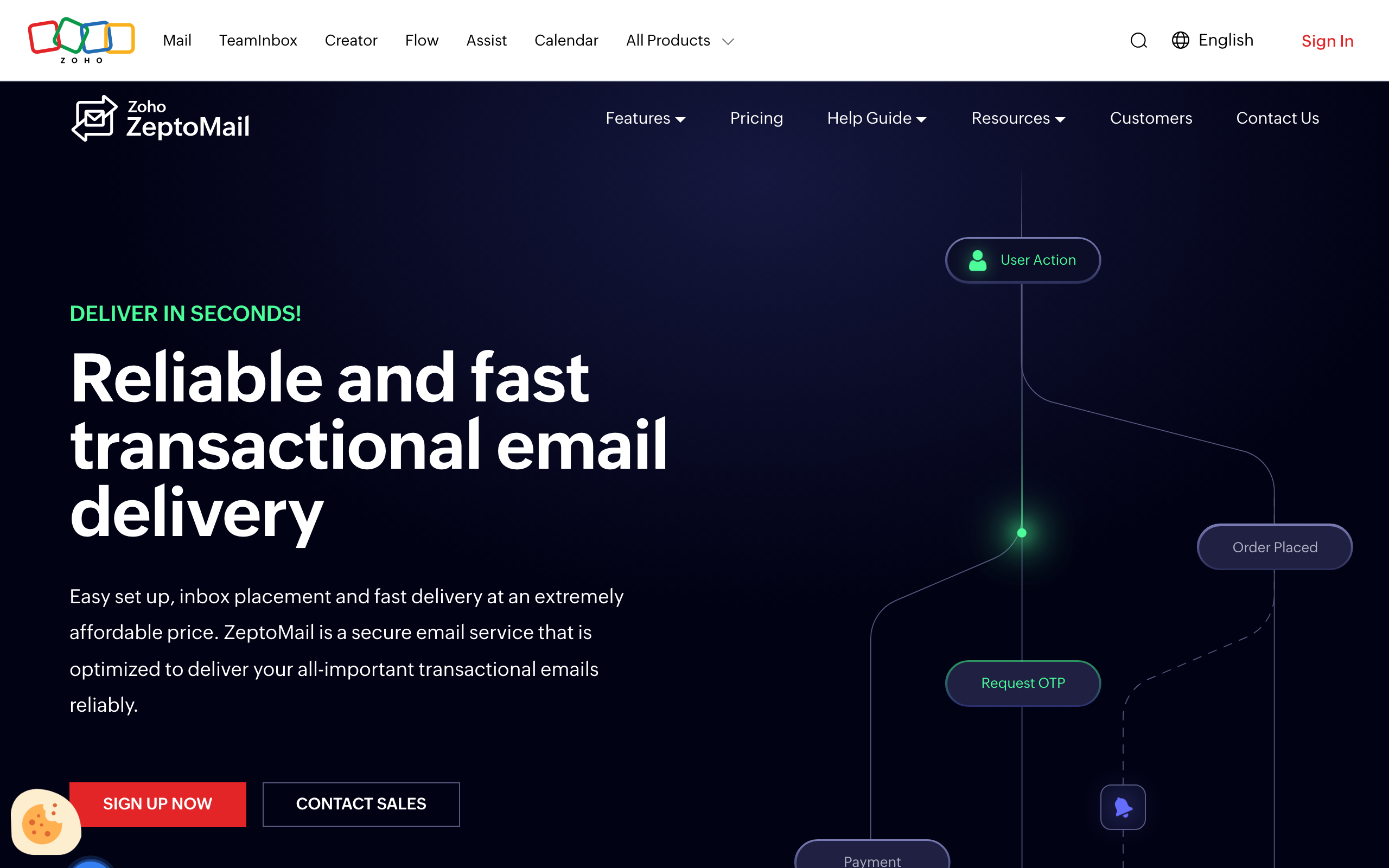 Zeptomail screenshot